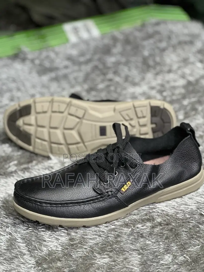 Original Black CAT Casual Light Low Lace Up Moccasin Shoes