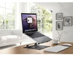 Aluminum Alloy Liftable Foldable Tablet Ooling Stand- Black