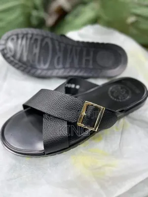Buckle Design Black Casual Sandals