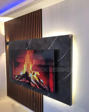 Photo - Interior TV Init Wall Design Living Room