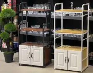 Bambo /Wooden Kitchen Storage Rack 3tiers With Cabine