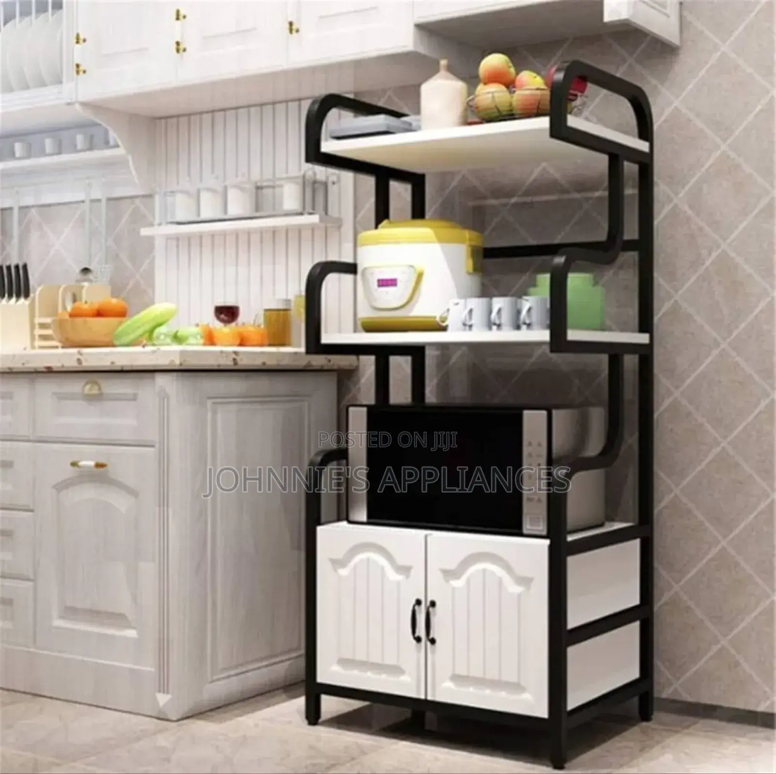 Bambo /Wooden Kitchen Storage Rack 3tiers With Cabine