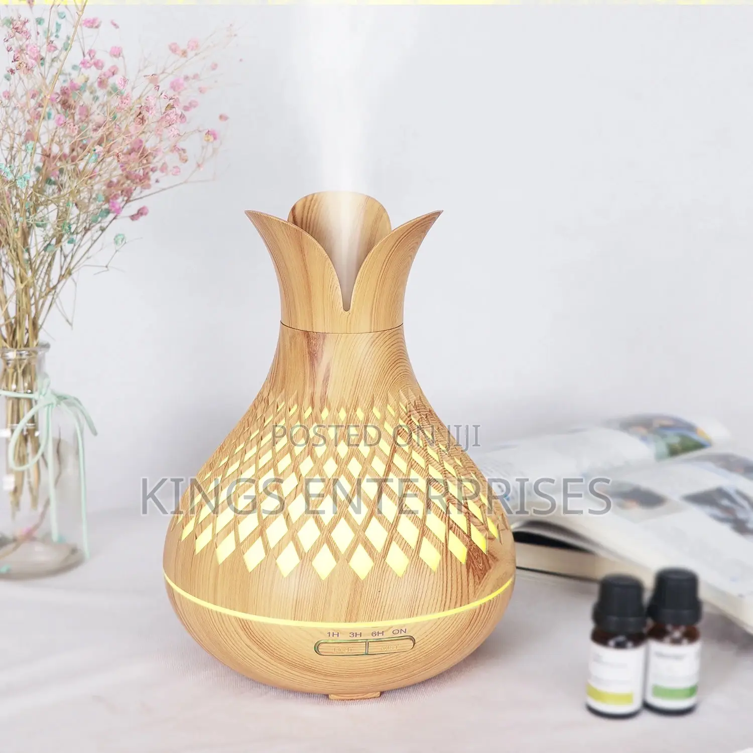 Wooden Aroma Diffuser With LED Lights