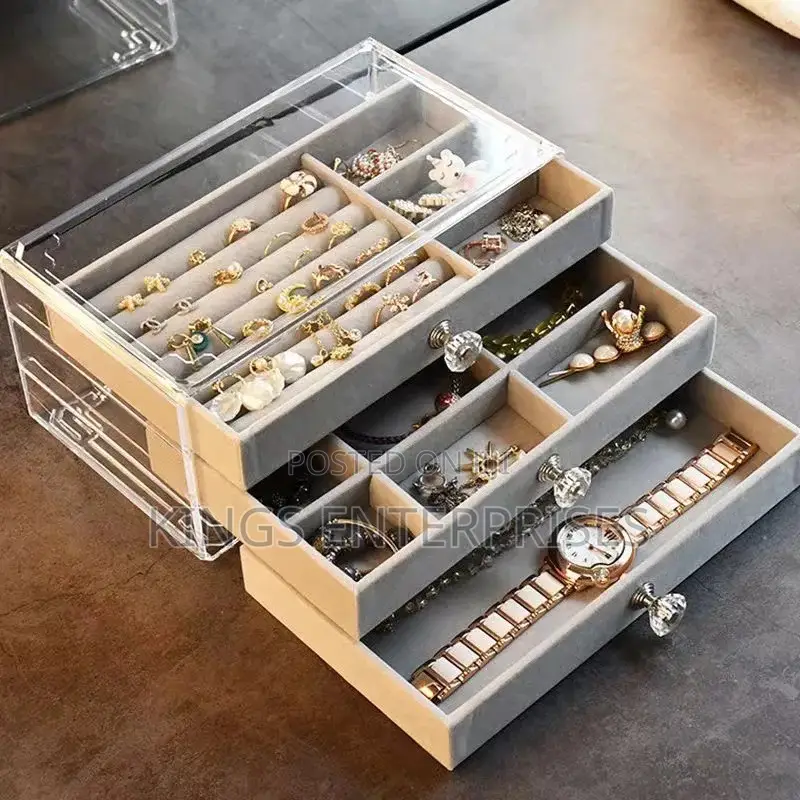 3 Layer Dust Proof Jewelry Storage Organizer