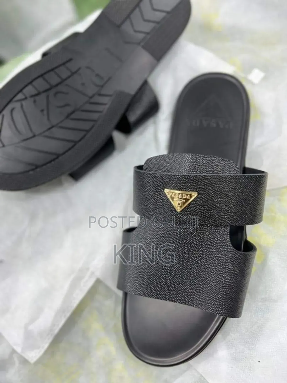 Men's Sandals. Prada, Black