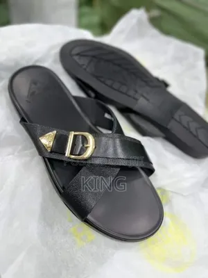 Cross Leather Men's Casual Sandals
