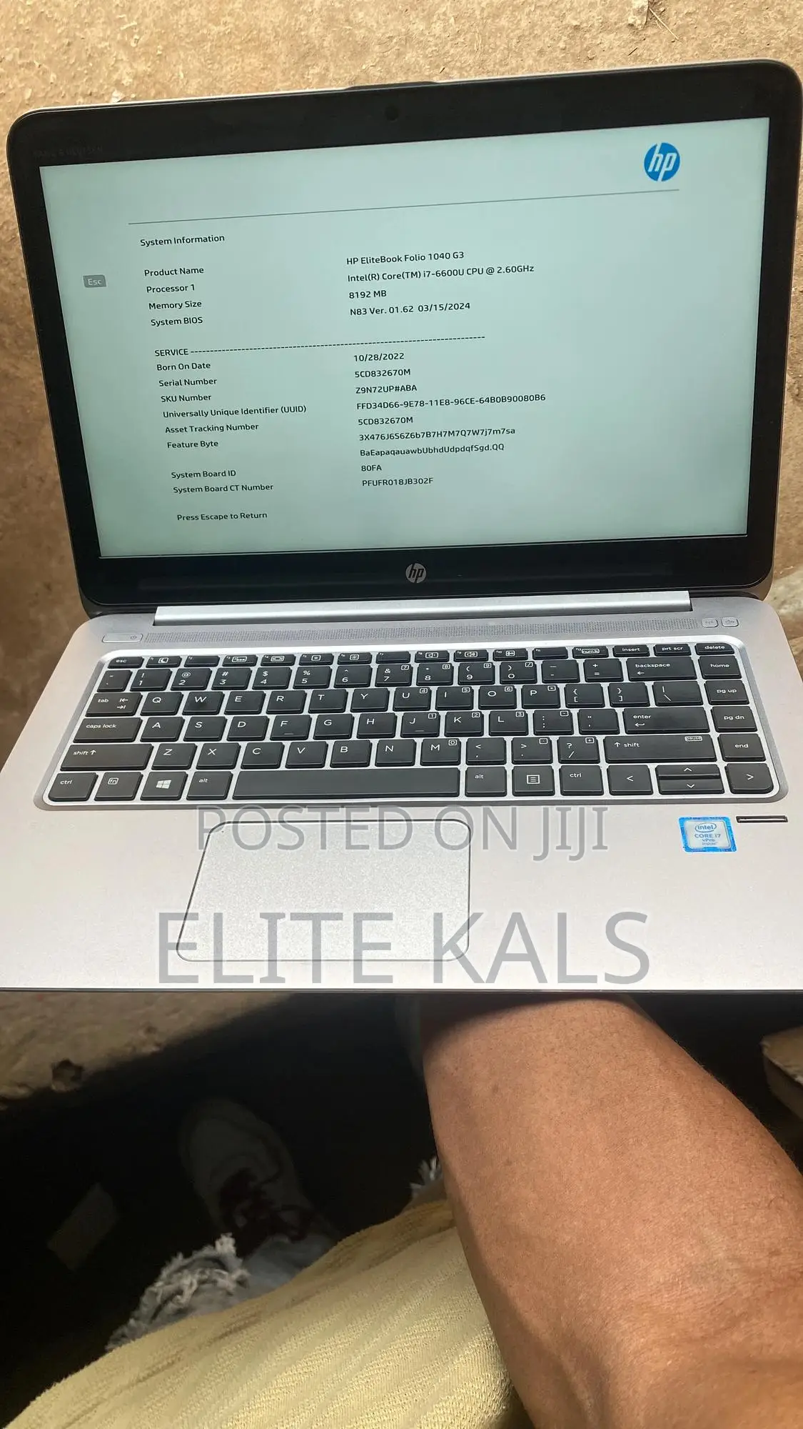 New Laptop HP EliteBook Folio 1040 G3 8GB Intel Core I7 SSD 500GB