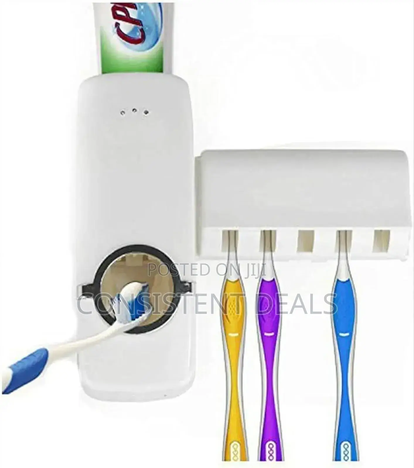 Toothpaste Dispenser/Toothbrush Holder