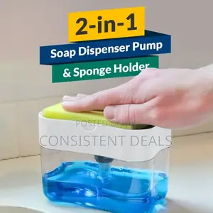 2in1 Soap Pump and Sponge Caddy