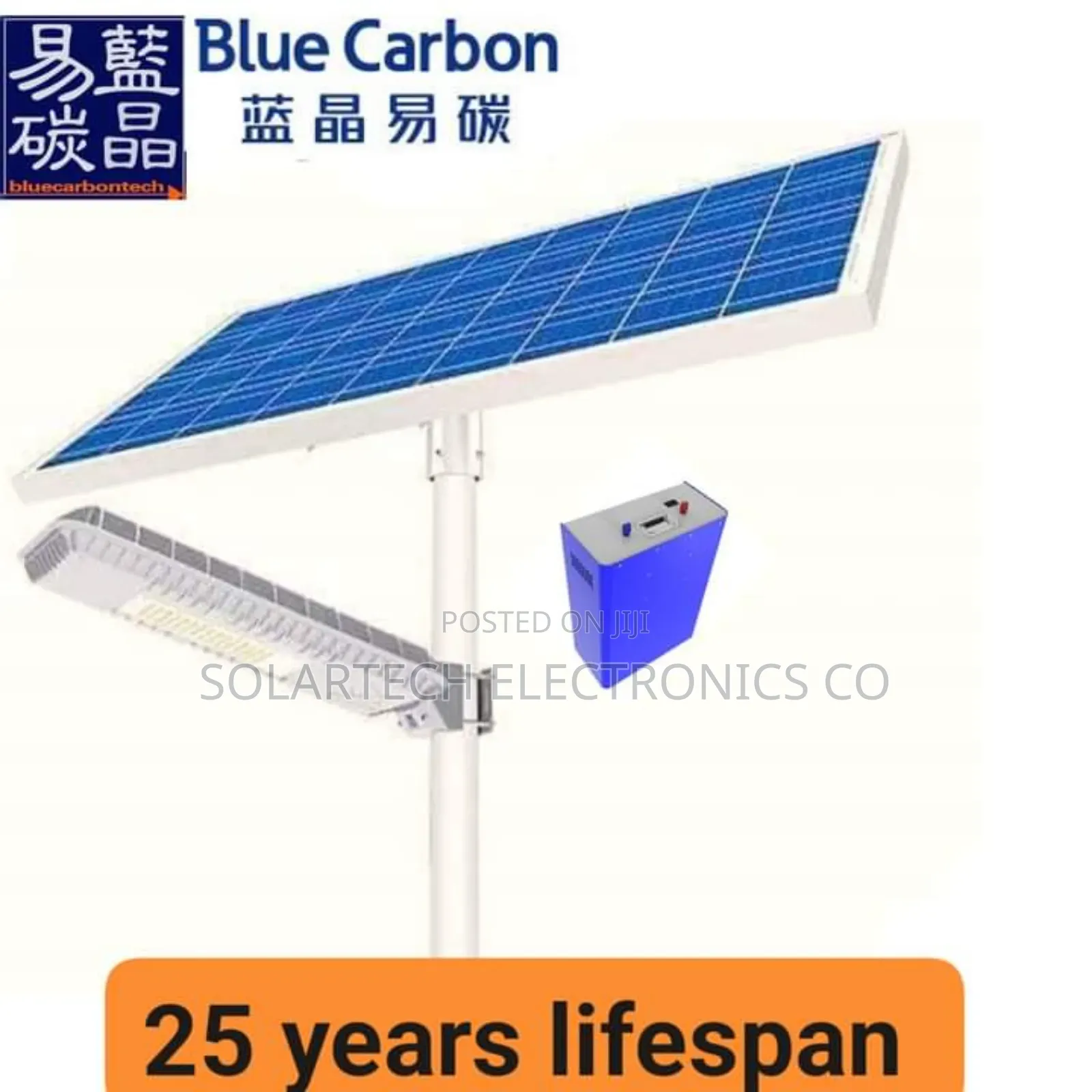 800W Blue Carbon Solar Blue Fire Lights/ Security Lights.