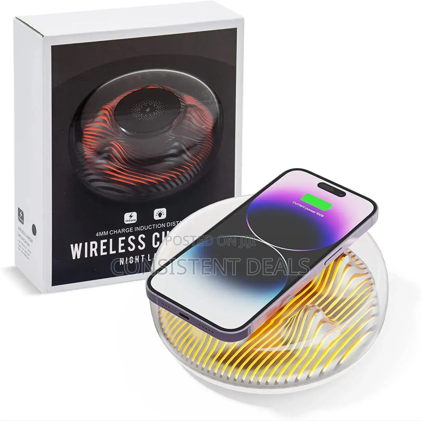 Wireless Charger With Bedside Night Lamp