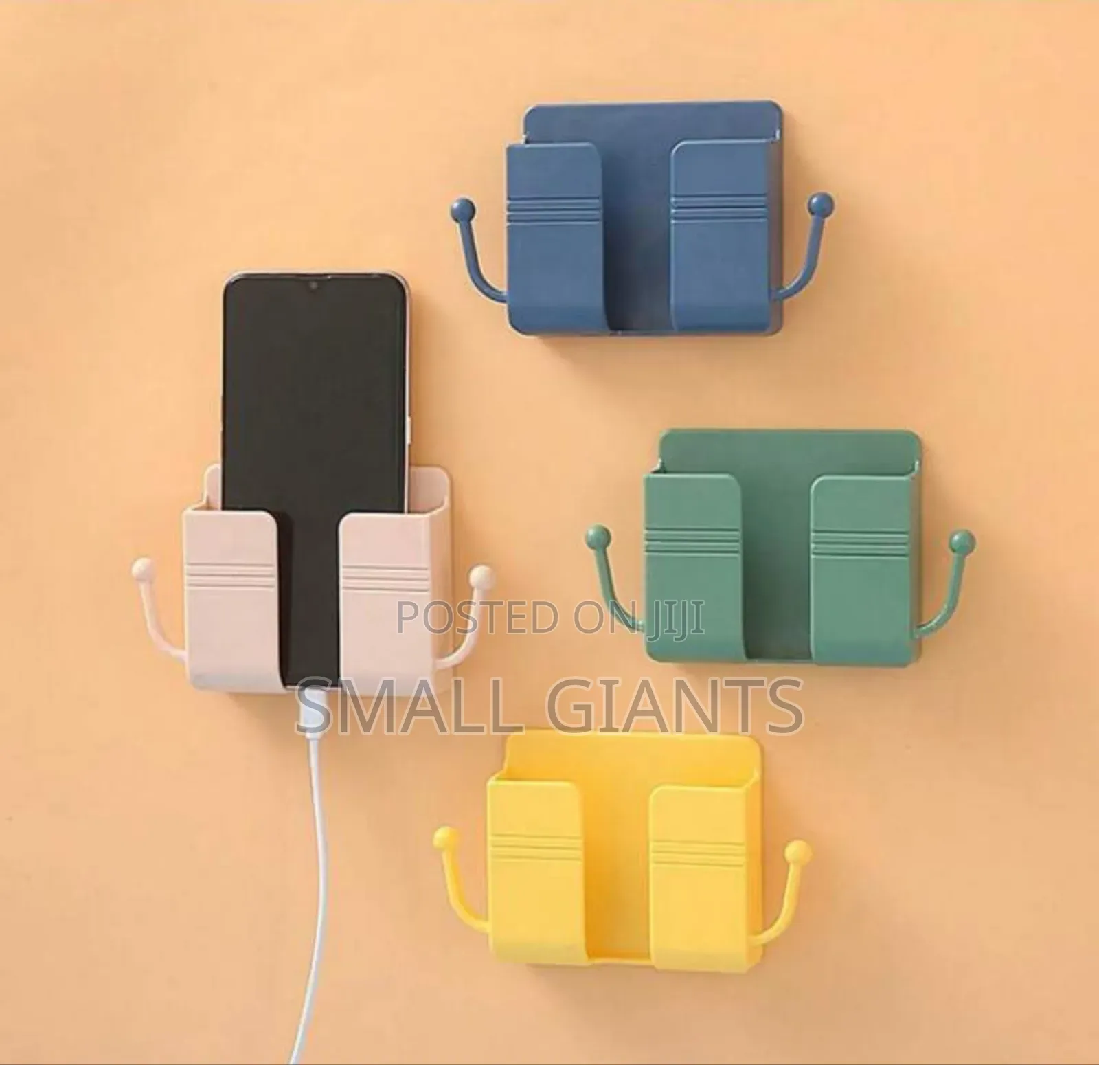 Wall-Mounted Self-Adhesive Charging Stand Storage Shelf