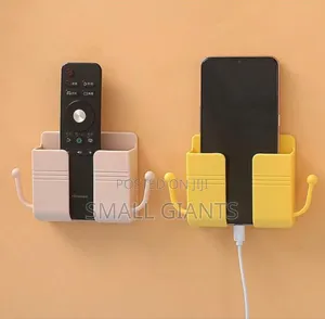 Wall-Mounted Self-Adhesive Charging Stand Storage Shelf