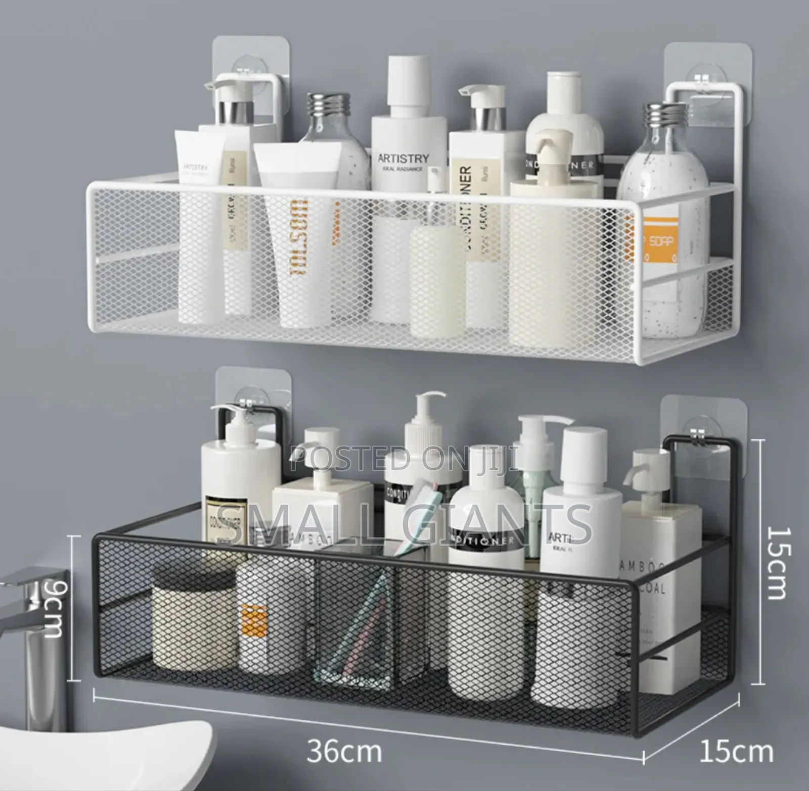 1pcs Easymount Bath Haven, Shower Caddy Wall Organizer