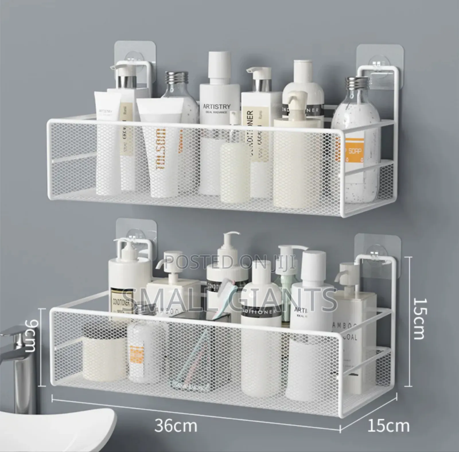 1pcs Easymount Bath Haven, Shower Caddy Wall Organizer