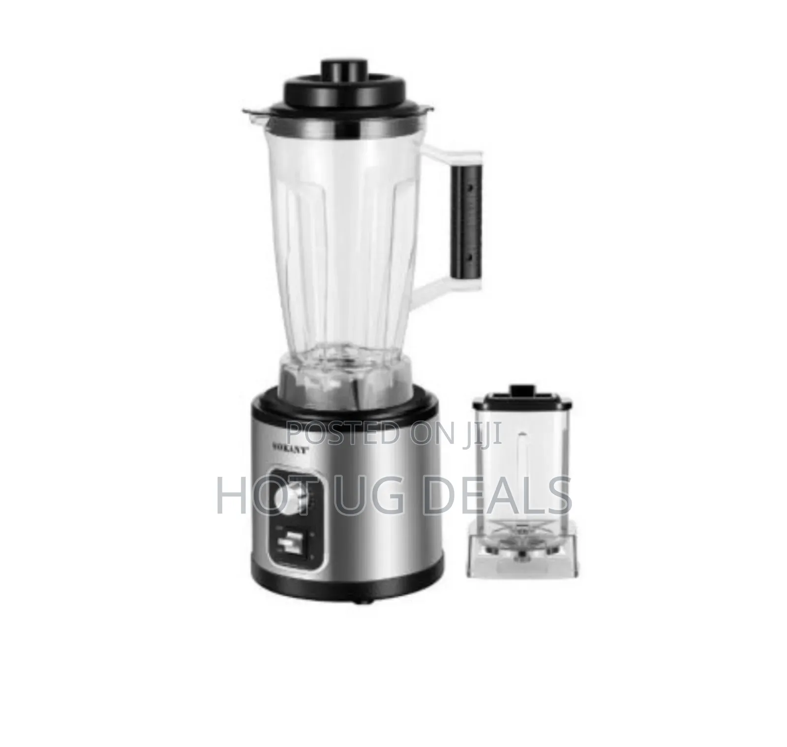 Sokany Blender 2 in 1, 6600 Watts, 3 Liters, SK-6666- Silver