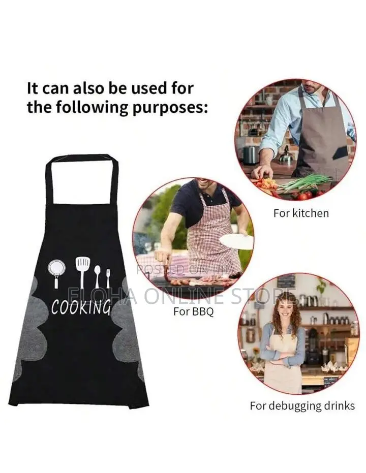 1 Piece Multi-Use Kitchen Apron With Plush Towels Pocket