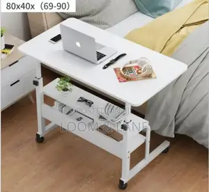 Movable Adjustable Bedside Table With 1tier Layer