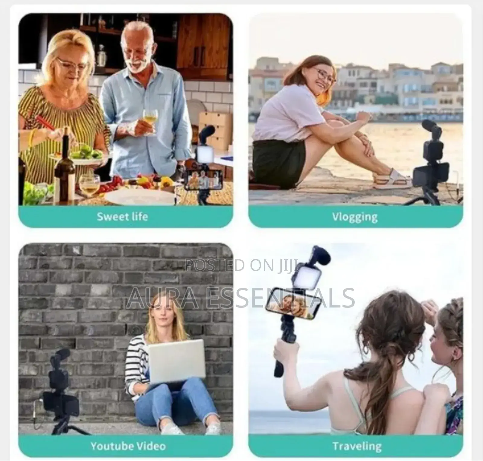 Generic Portable Cell Phone Camera Tripod Vlogging Kit
