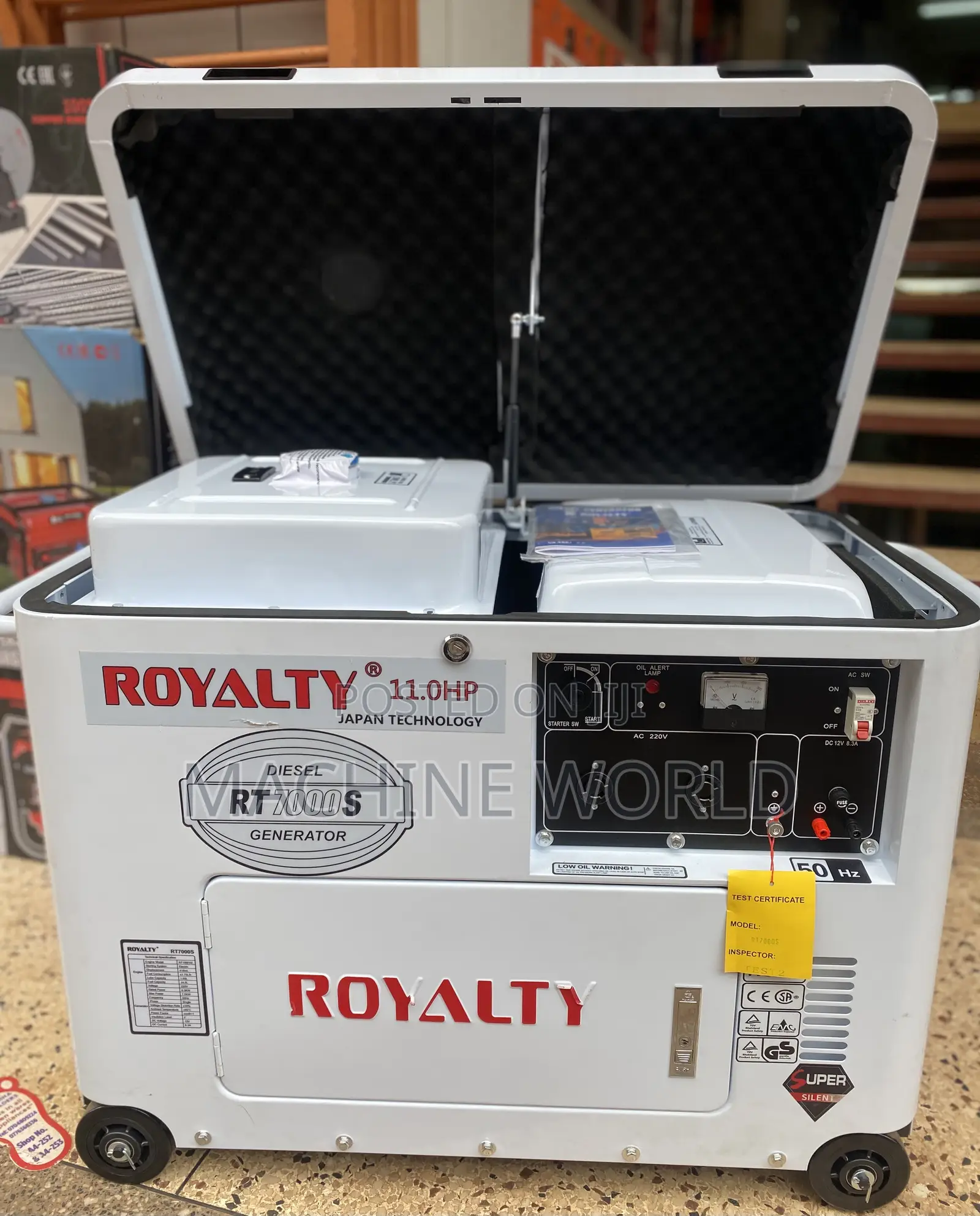 Silent Generator 8.5kw Diesel Royalty (Open Roof)