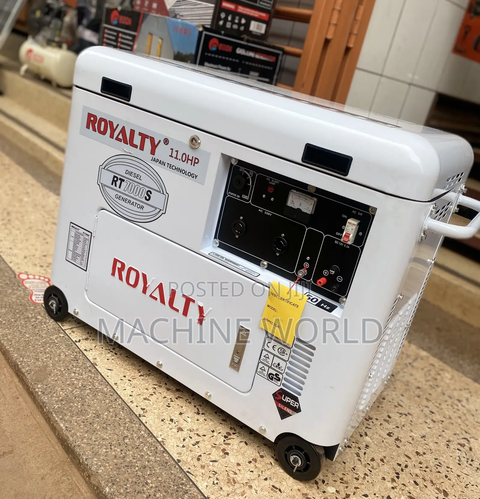 Silent Generator 8.5kw Diesel Royalty (Open Roof)