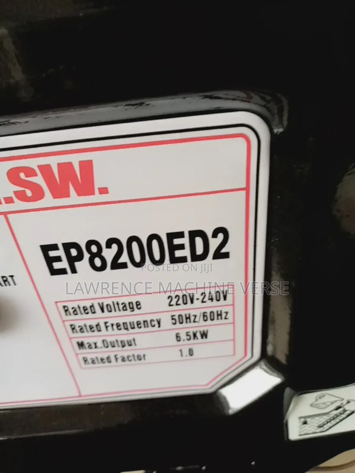 Gasoline Generator 6500wv Key Start