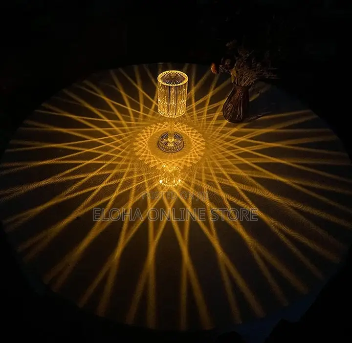 Rechargeable Crystal Table Lamp With 16 Color Changing Mode