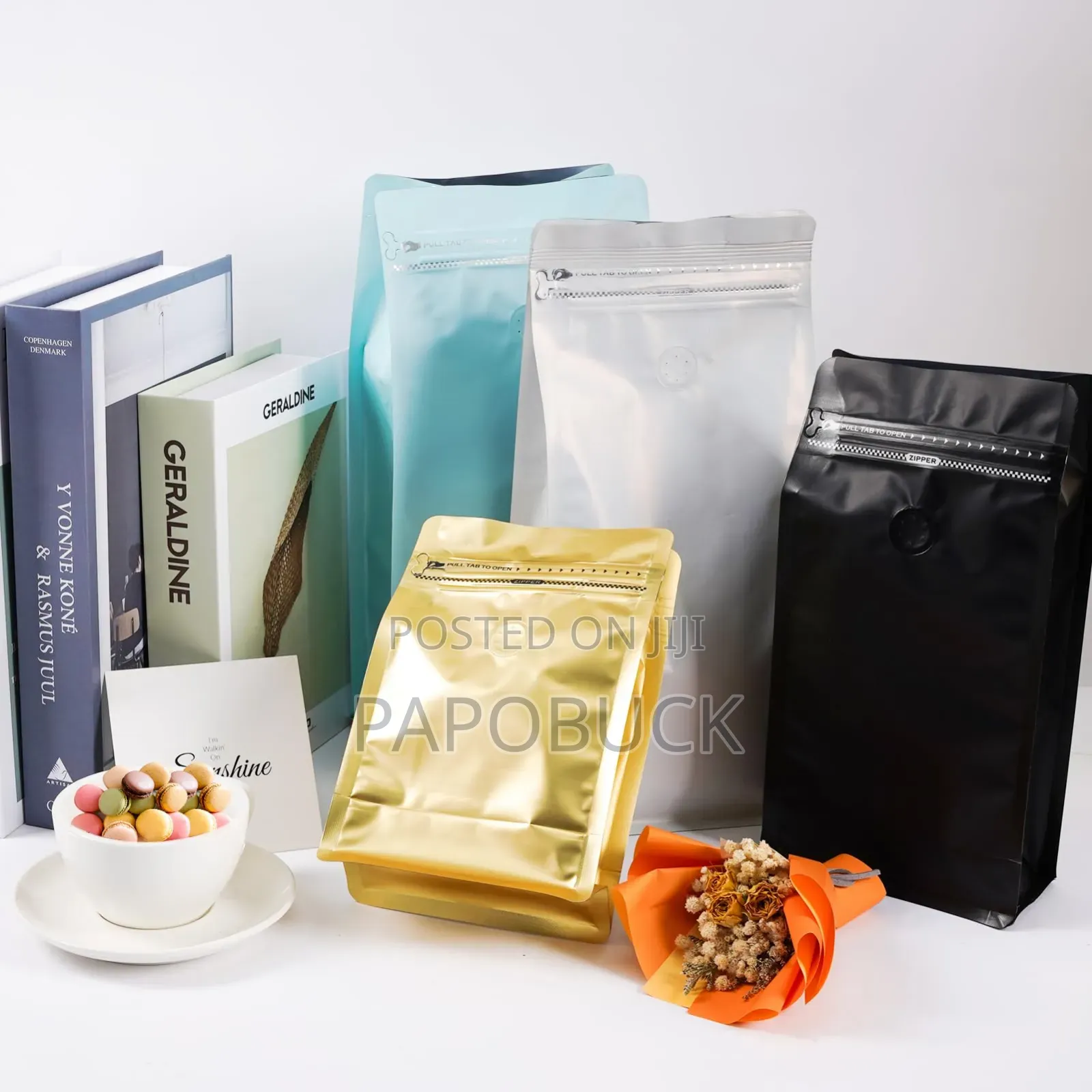 Coffee Bags With Valve (50 PCS) 1 Kg