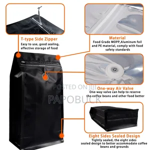 Coffee Bags With Valve (50 PCS) 1 Kg
