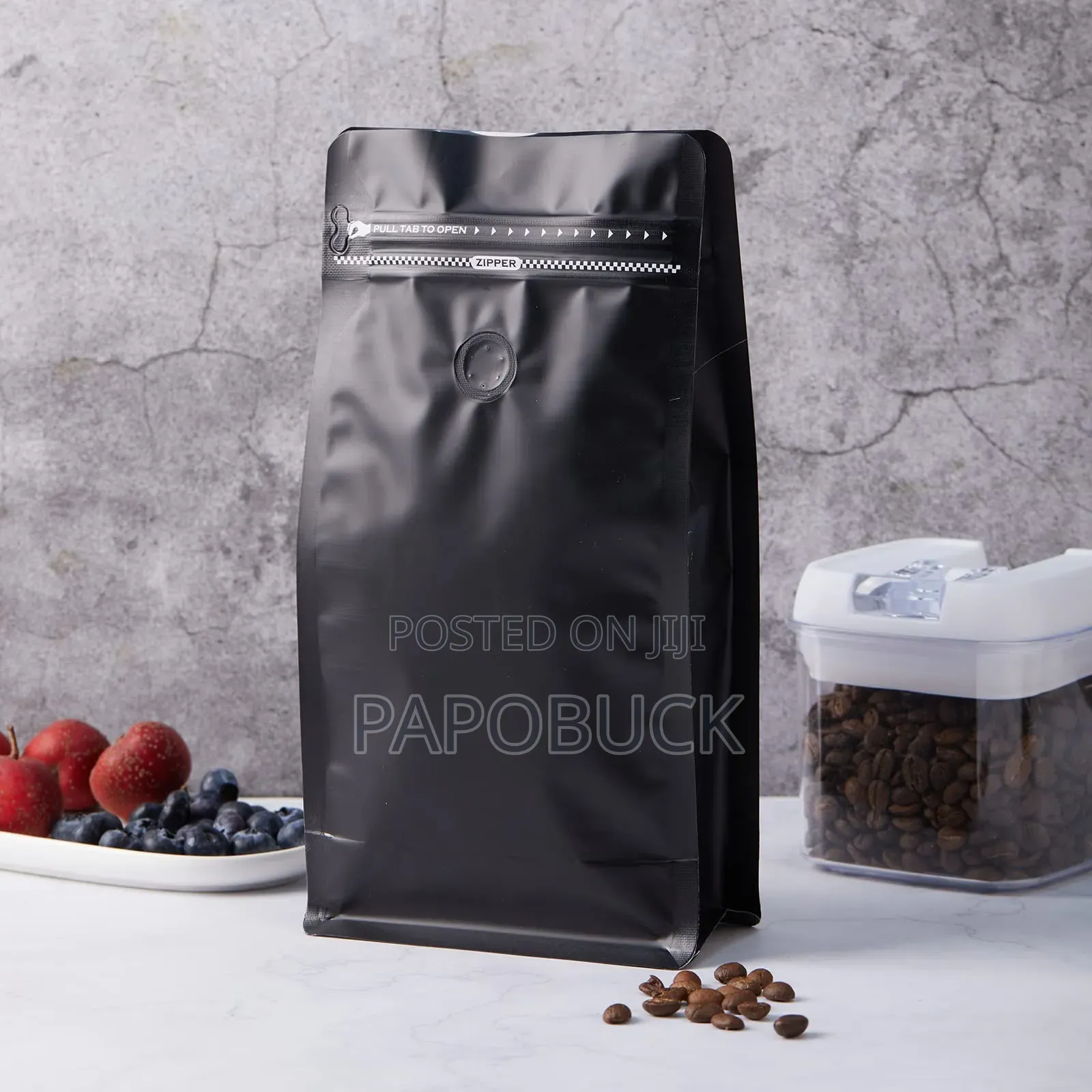 50 PCS Air Tight Coffee Bags With One Way Valve. 250g