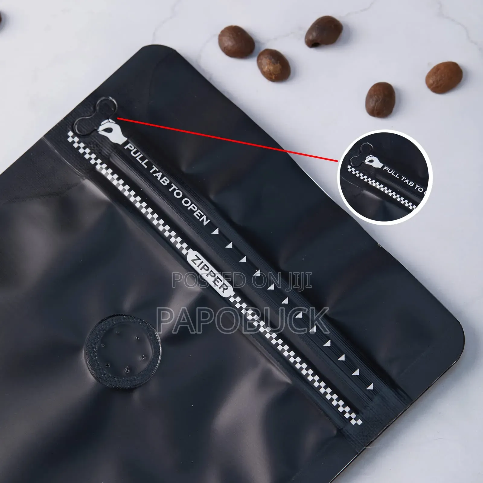 50 PCS Air Tight Coffee Bags With One Way Valve. 250g
