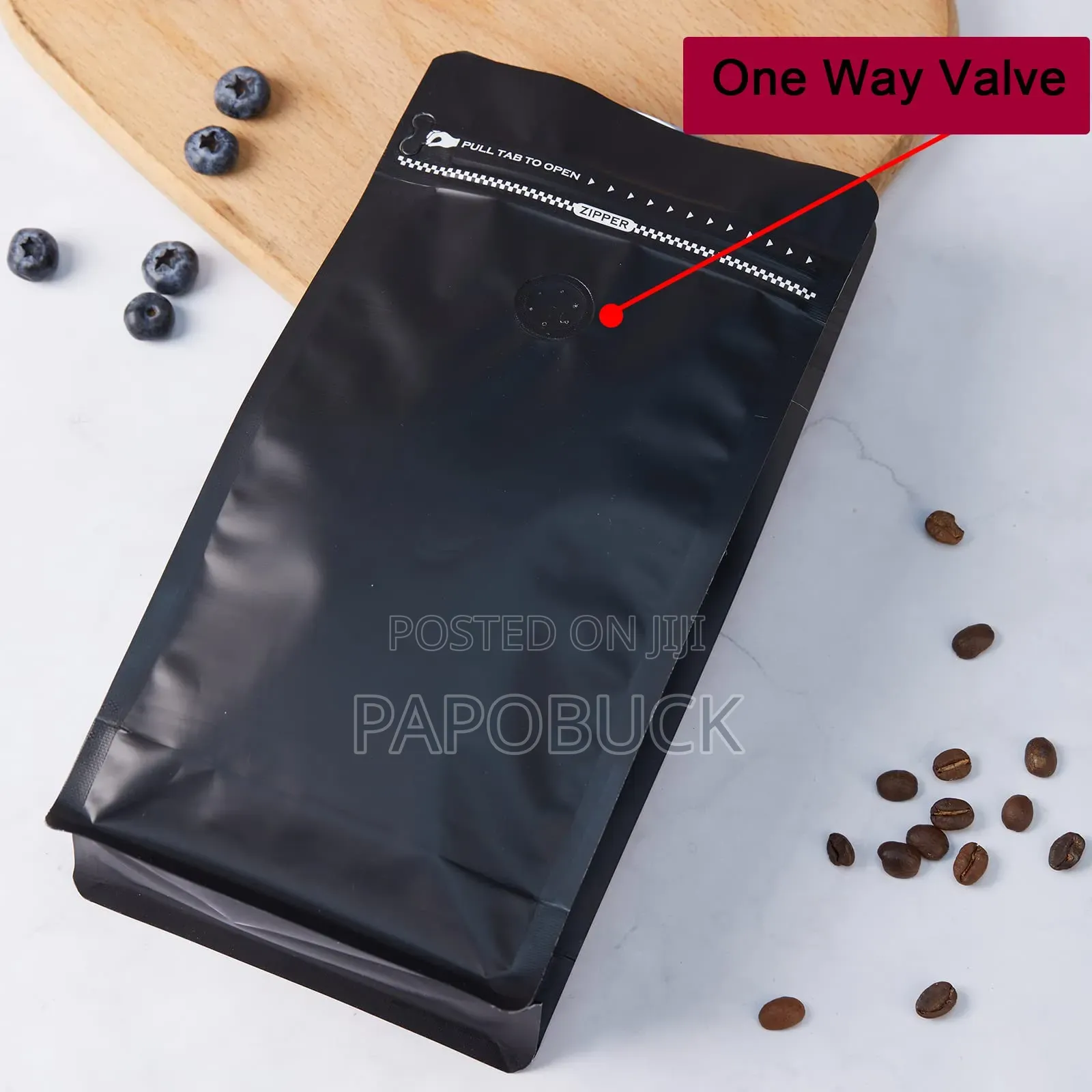 50 PCS Air Tight Coffee Bags With One Way Valve. 250g