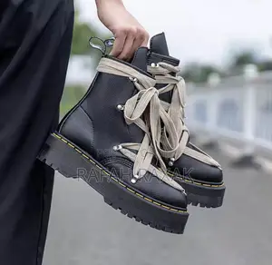 Dr.Martens X Rick Owens Cross Strap Pebbled Boots