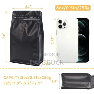 50 PCS Black Coffee Bags. 100g