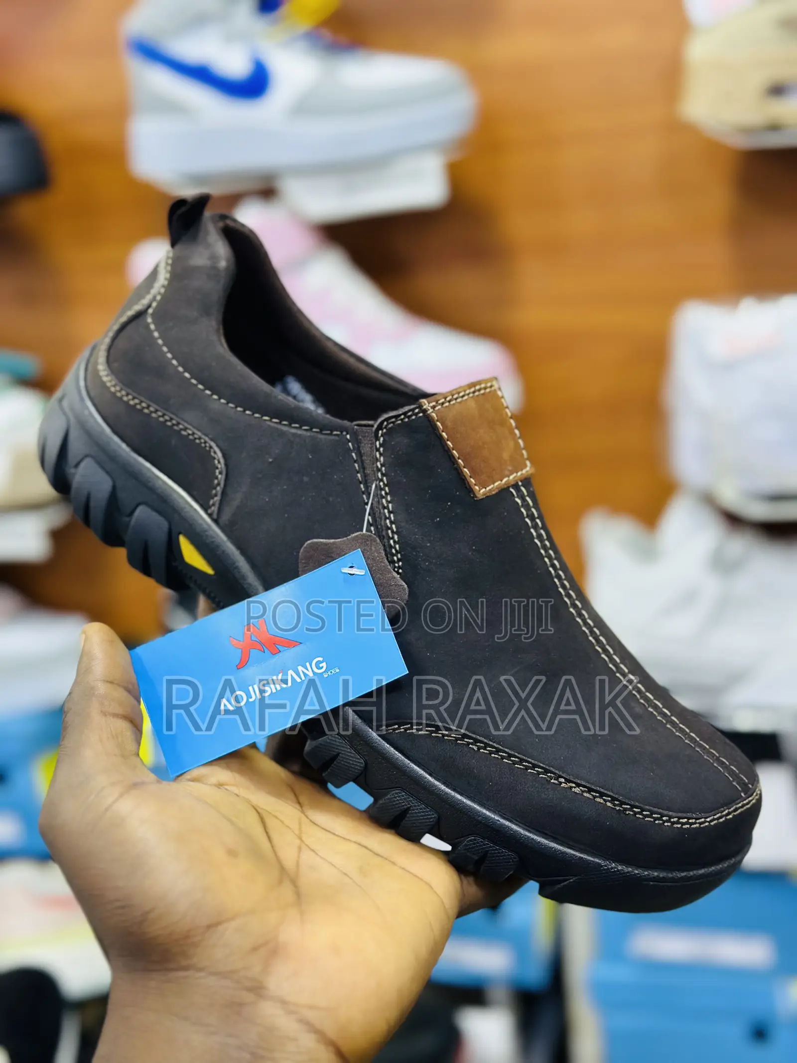 Men’S Classic ASJK Smart-Casual Premium Leather Low Shoes