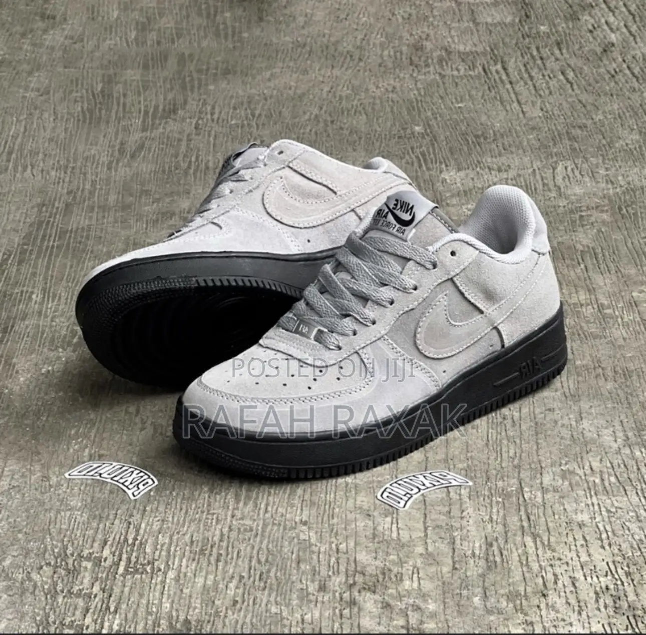 Original Cool Grey Nike Air Force Low Suede Sneakers