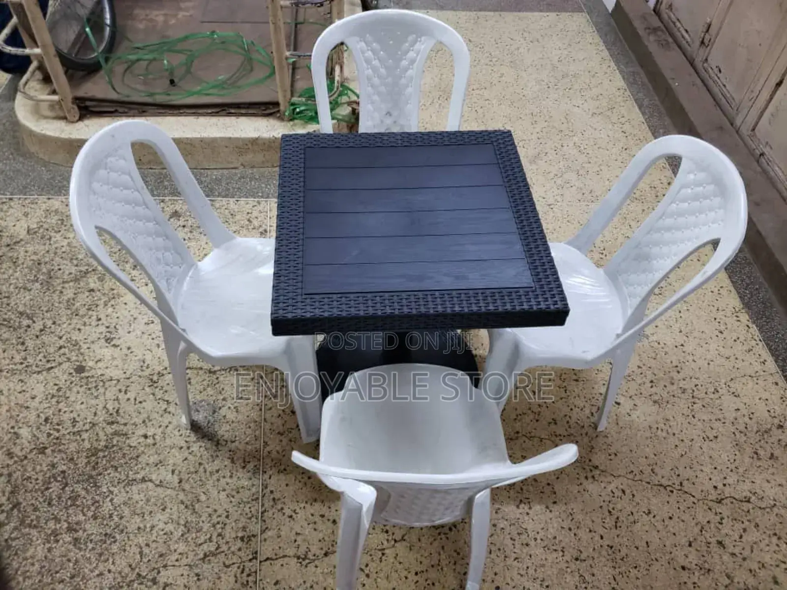 Bar/Restaurant Plastic Table and Chairs Set