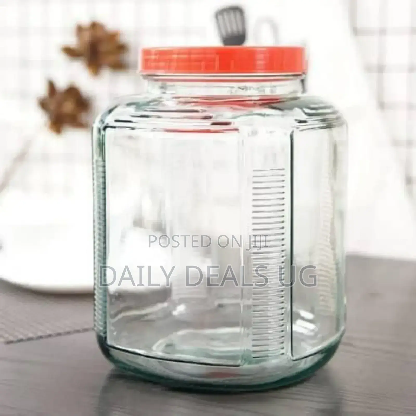 Bon Appetit 4.5L Square Glass Storage Container Bottle Tin-