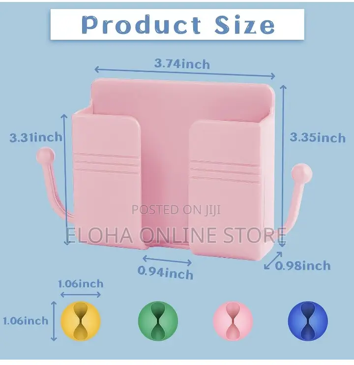 Wall Mount Phone Holder With Hooks