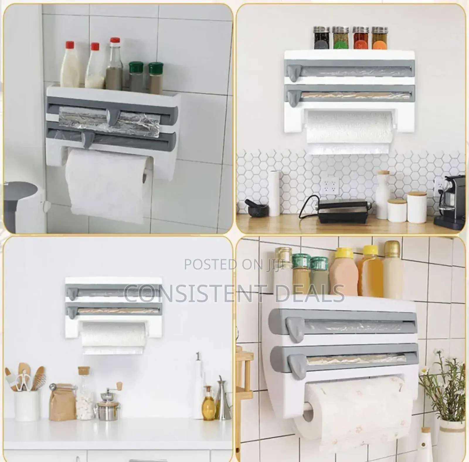Kitchen Tissue Film Roll Holder Cutter