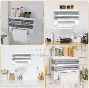 Kitchen Tissue Film Roll Holder Cutter