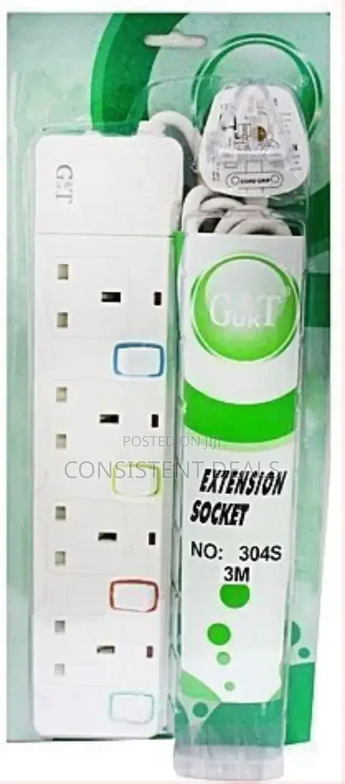 G T UK 4 Ways Power Extension