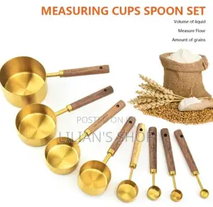 Golden Measuring Cups Spoon Set