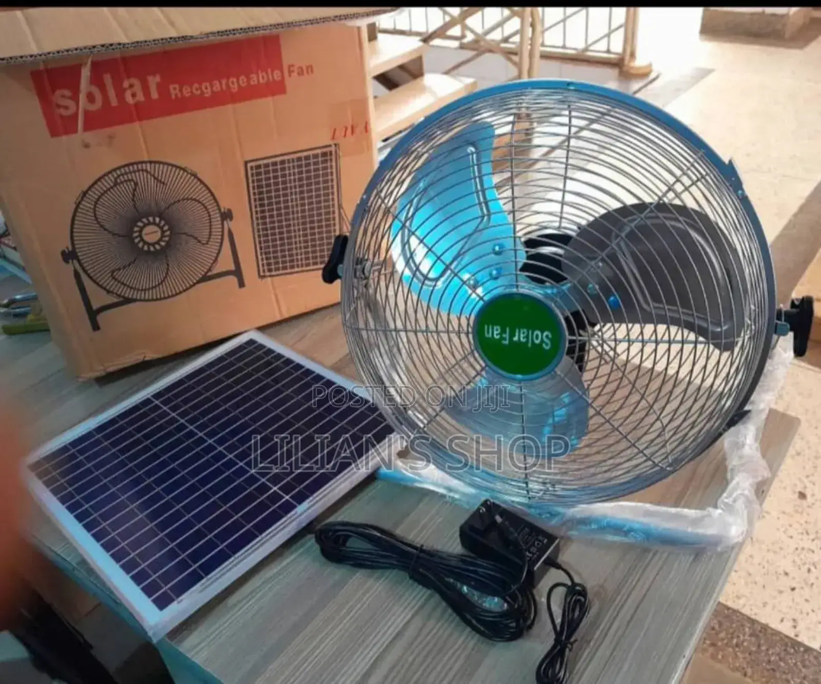 Heavyduty Solar Rechargeable Fan