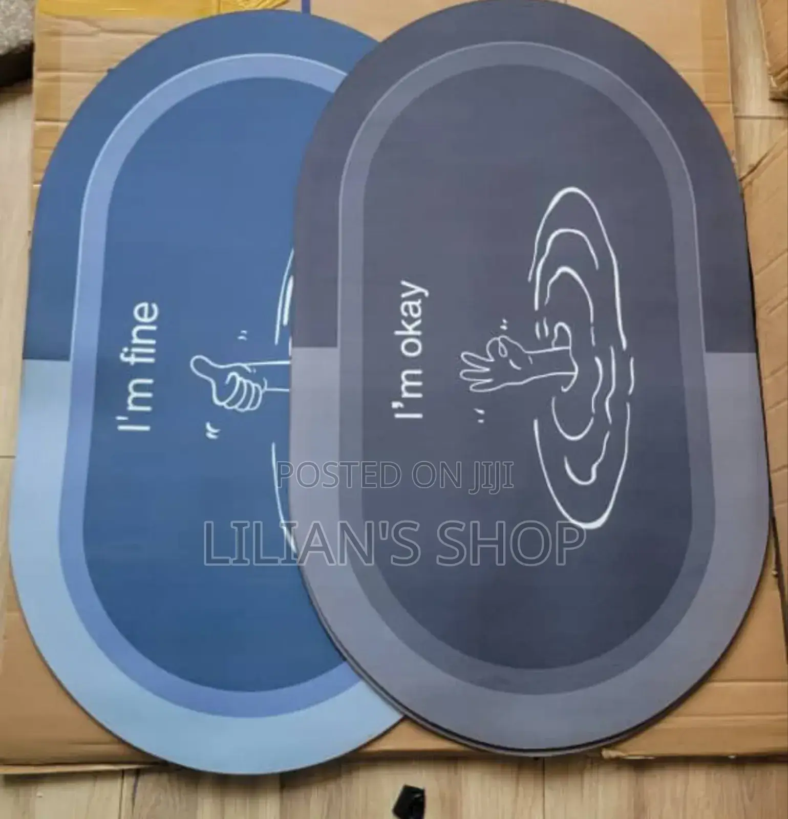 2pcs Antislip Quick Dry Bathroom Mat