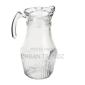 6 Drinking Glasses Plus 1 Glass Jug-Transparent