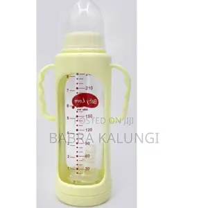 240ml Milk Glass Baby Feeding Bottle – Yellow