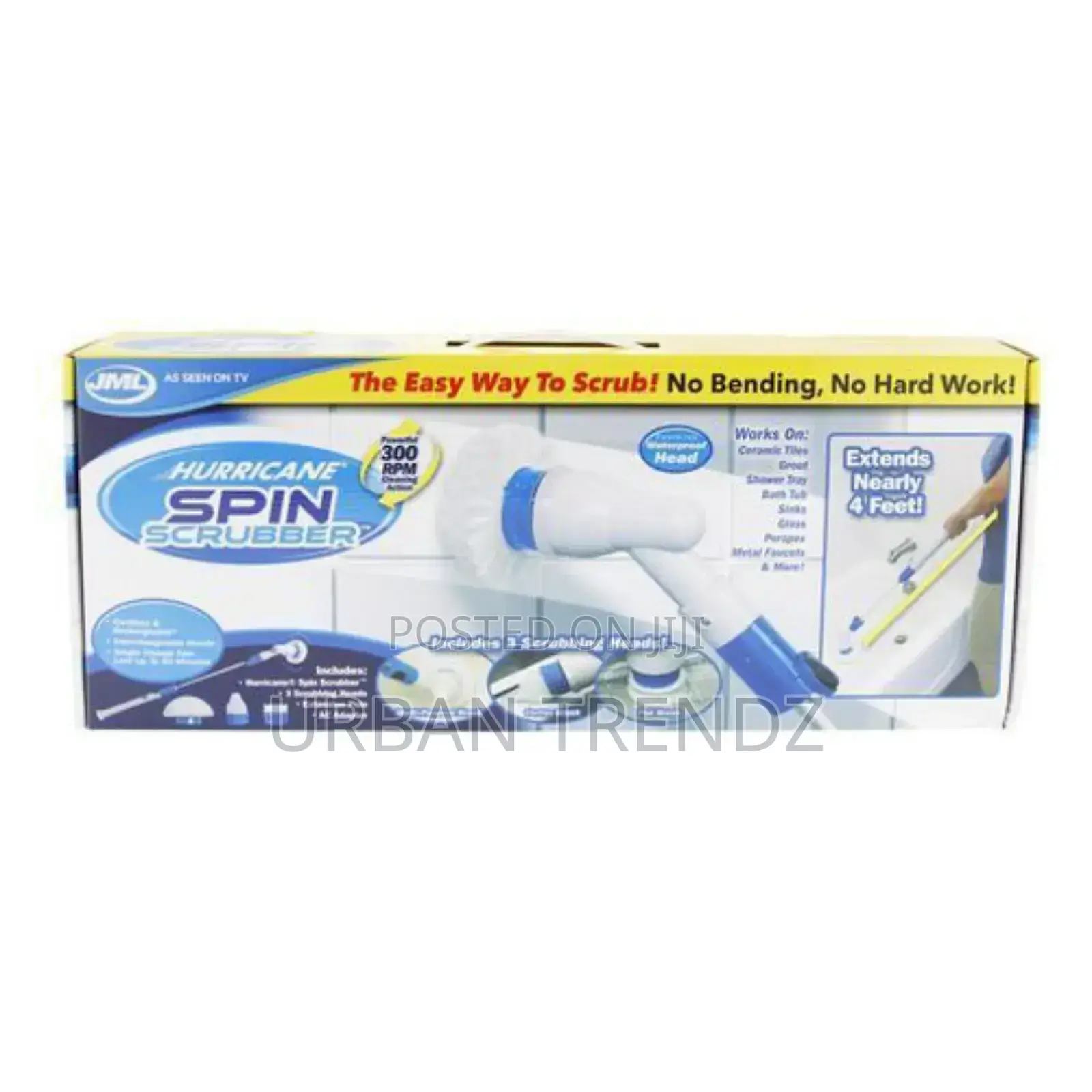 Hurricane Spray Spin Tile Scrubber Floor Mop Cleaner Brush