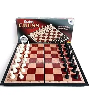 Photo - Brains Magnetic Chess Set With Folding Chess Board
