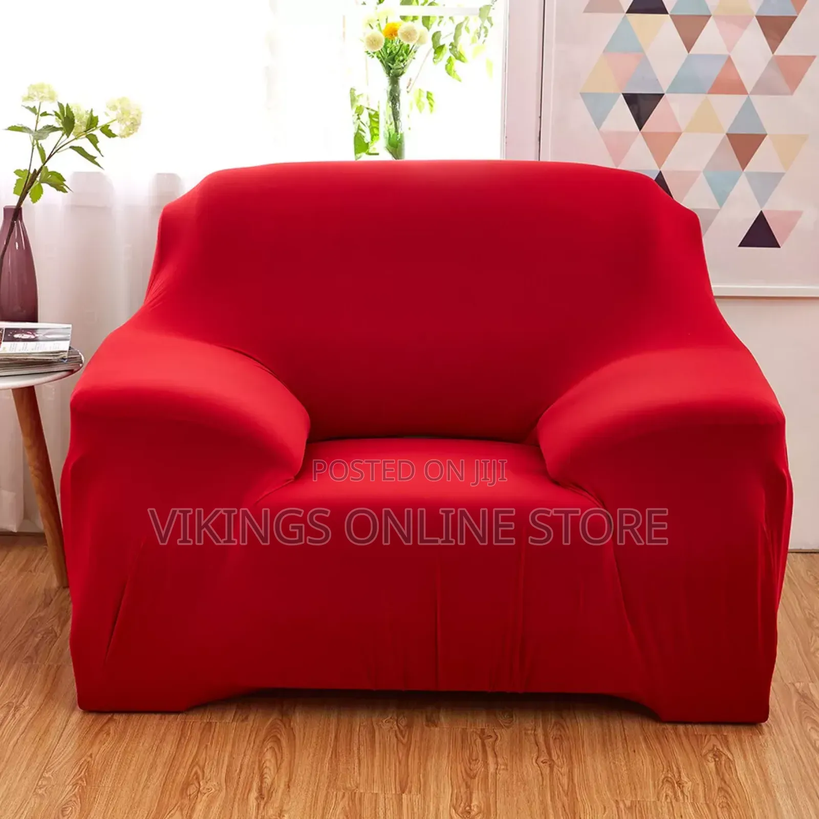 Red Stretch Chair Sofa Couch Cover